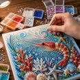 thumbnail image 6 of Ocean Theme Pearl Art DIY Kit for Adults,3D Diamond Painting Craft with Pearl Beads,Beginner Friendly Coastal Wall Art and Home Decor,Shrimp, 6 of 9