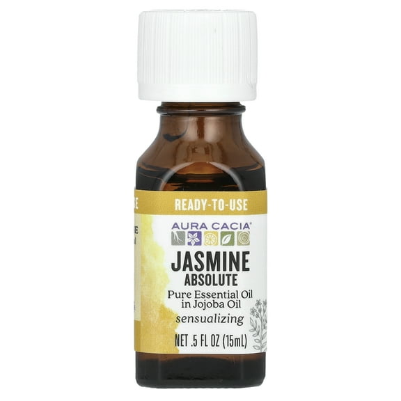Aura Cacia Jasmine Absolute with Jojoba Oil .5 Fl oz.