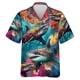 thumbnail image 5 of Camisa hawaiana con estampado 3D de tiburón divertido para hombre, blusa con gráfico de animales, camisas hawaianas informales de verano para vacaciones, blusa con solapa de surf de manga corta, 5 of 5