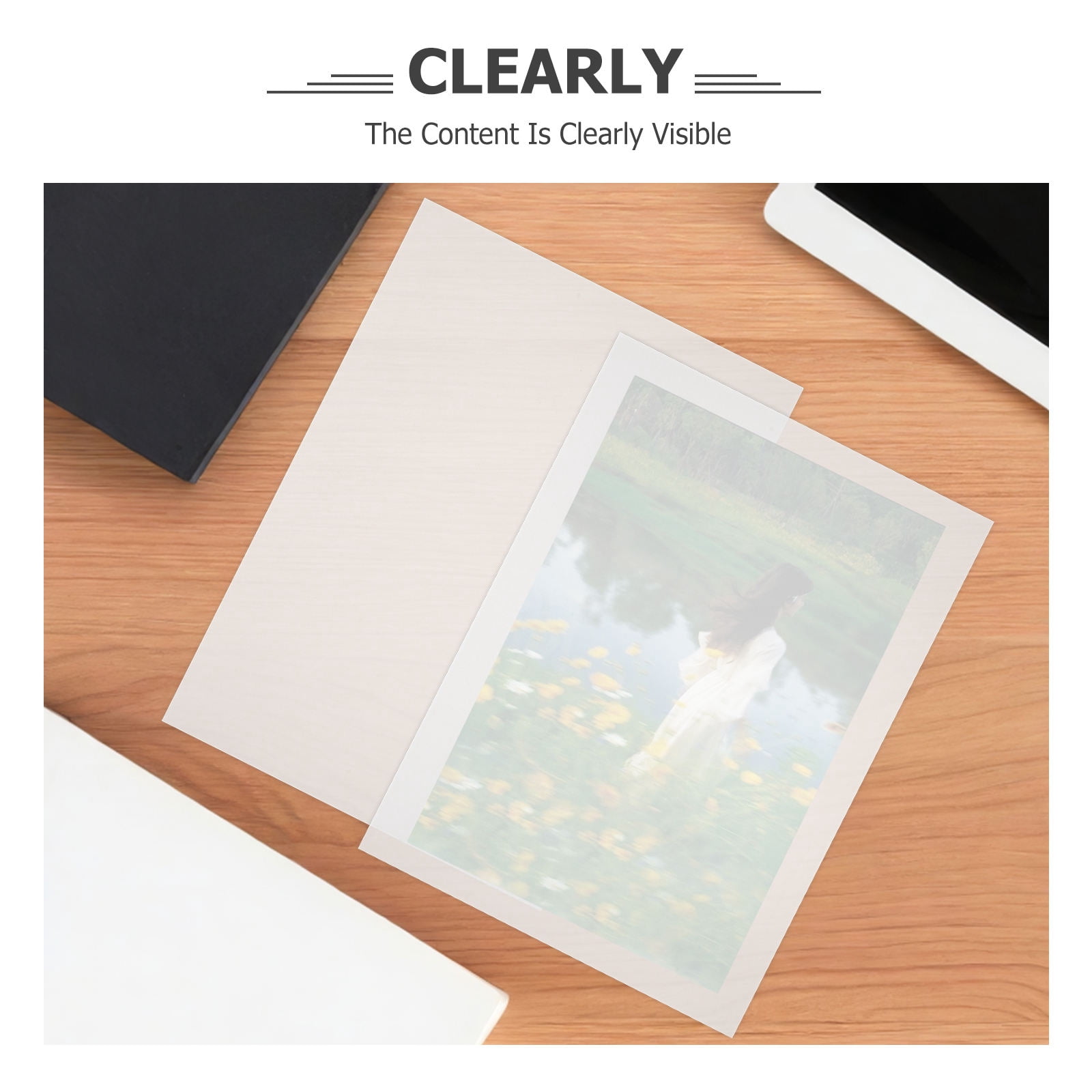 BESTYASH Thermal Laminating Pouch for Cards and Documents Clear Plastic Film for Office Use