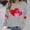 Gray, variant on Women's Valentines Sweatshirts Plus Size Cute Love Heart Graphic Blouses Long Sleeve Round Neck Shirts Valentine's Day Printed Sweater Pullover Tops