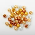 thumbnail image 2 of 1Bag 8mm Caramel Mix Pearlized Glass Pearl Beads Mixed Color Hole: 1mm, 2 of 4