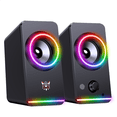 thumbnail image 3 of Bocinas Gamer BINDEN X6 para PC Luz RGB Entrada 3.5mm negro, 3 of 5