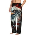 thumbnail image 6 of Pofeuu USA Bald Eagle Print Men's Pajama Pants, Soft Lounge Pajama Pants with big pockets for Men Plaid Pj Bottoms-Medium, 6 of 6