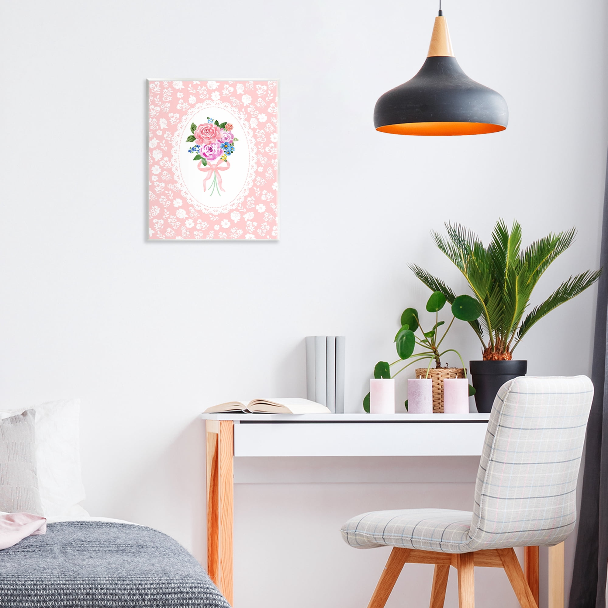Stupell Industries Peach Feminine Bouquet Wall Plaque Art, design by Corinne Haig