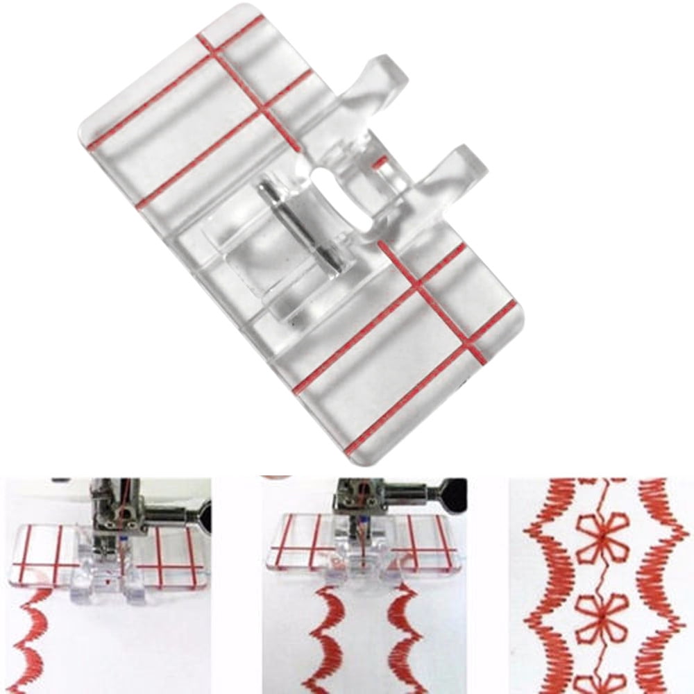 Clear Plastic Parallel Stitch Foot Presser For Home Domestic Sewing Machine D ZA 