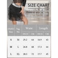 thumbnail image 6 of FEOYA Women's Fringe Dance Skirt Ladies Belly Dance Skirt Sequin Tassel Latin Skirt Sparkle Multi Layer Tassel Skirt S Black, 6 of 6