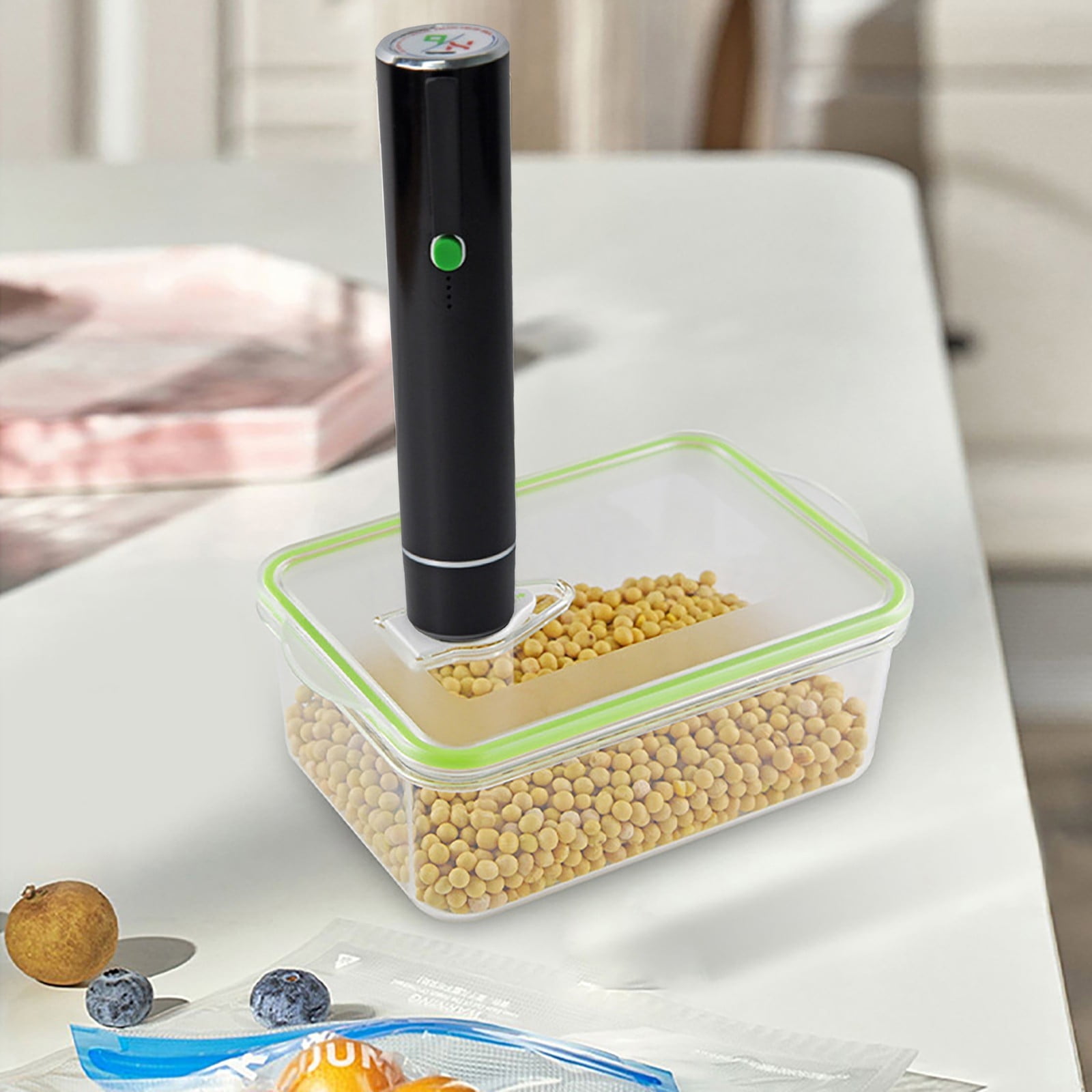 Swanpen Compact Vacuum Sealer for Food (Vacuum Sealer Machine + 5 Reusable Vacuum Bags) Powerful Handheld Vacuum Sealer Machine, Seal Meal Saver, Portable Food Sealer,Black