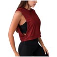 thumbnail image 2 of Top para mujer,Top corto con capucha sin mangas para mujer, camiseta deportiva de entrenamiento, poliéster, diseño lateral abierto para uso informal, sopatenor, 2 of 8