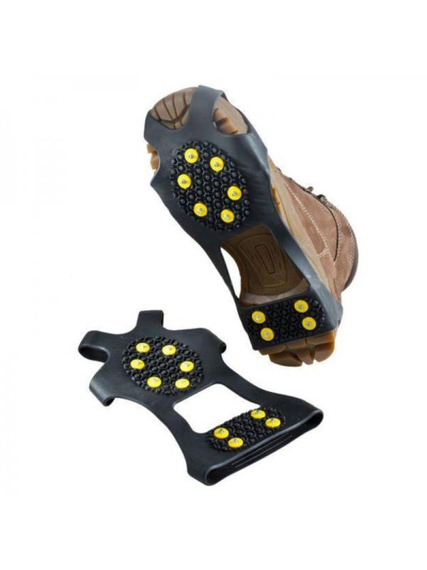 10 Tooth Anti Slip Ice Cleats Crampons Snow Climbing Shoe Spike Grips Shoes Cover - image 2 of 7