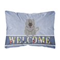 thumbnail image 1 of "Treasures Chow Blue Welcome Canvas Cojín decorativo de tela, 12 x 16, multicolor" Caroline's Treasures  BB5720PW1216, 1 of 1