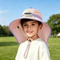thumbnail image 2 of Kids Sun Hat Solar Fan Hat with Detachable Neck Large Brim Sun Adjustable Cap, 2 of 4