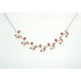 thumbnail image 3 of Faship Gorgeous Coral Rhinestone Crystal Floral Necklace Earrings Set, 3 of 5