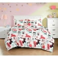 thumbnail image 2 of Chezmoi Collection 4-Piece Kids Cartoon Cats Microfiber Comforter Set, Full/Queen, 2 of 8