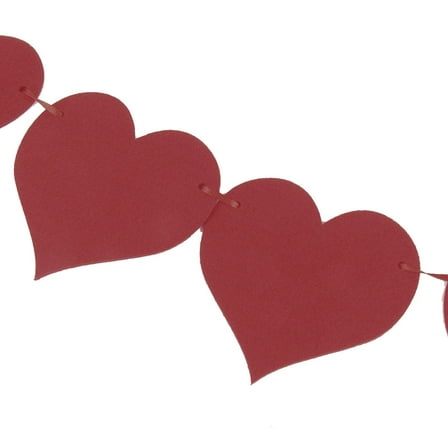 Wedding Decor Heart Decorations Useful Banner Party Bunting Heart-shaped Red