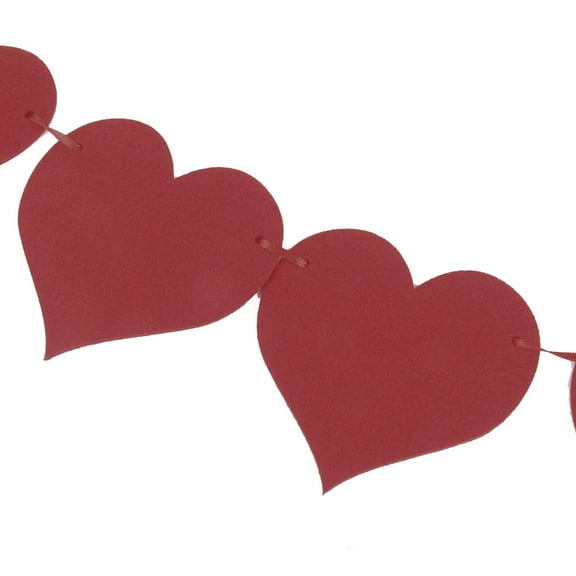 Wedding Decor Heart Decorations Useful Banner Party Bunting Heart-shaped Red
