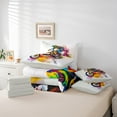 thumbnail image 5 of Feelyou Modern Motorcycle Print Twin Bedding Sets 7-Piece, Watercolor Artwork Bedding Comforter Set, Dirt Bike Lover Reversible Sheet Sets, Microfiber Bedroom Decor, 5 of 7