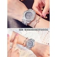thumbnail image 6 of ManChDa Diamond Watch Silver Watch for Women Men Rhinestone Watches Ice Out Watch Full Diamonds Watch Quartz Crystal Stainless Steel Gold Watch Women Men Wrist Watch, 6 of 7
