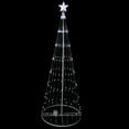 thumbnail image 2 of Northlight 9' Prelit Artificial Christmas Tree LED Show Cone Lighted Yard Art Decoration - Pure, 2 of 4
