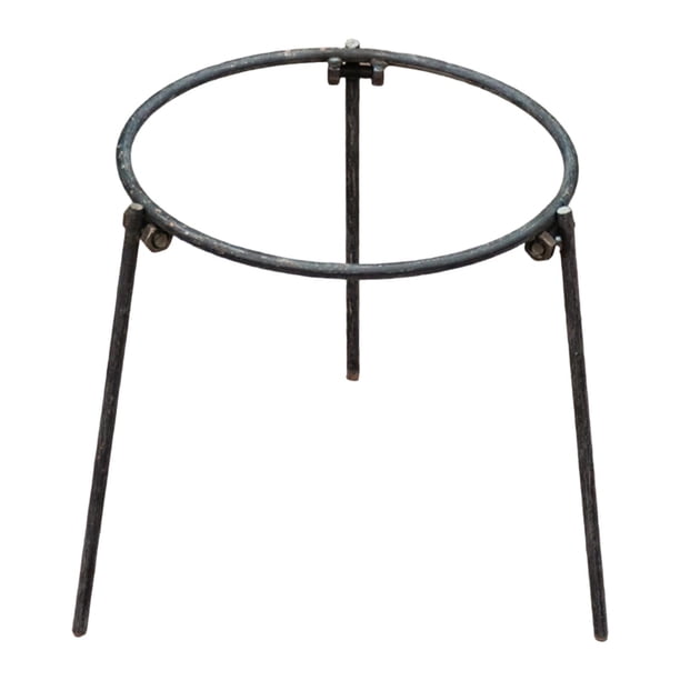 Soporte para ollas con trípode para fogatas, horno holandés portátil, patas plegables, multifuncional, abierto Anillo individual de 27 cm
