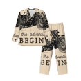 thumbnail image 1 of Balery Let The Adventure Begin Pijama para Hombre de Dos Piezas con Manga Larga, Conjunto de Dormir y Descanso Suave con Bolsillos-X-Large, 1 of 7