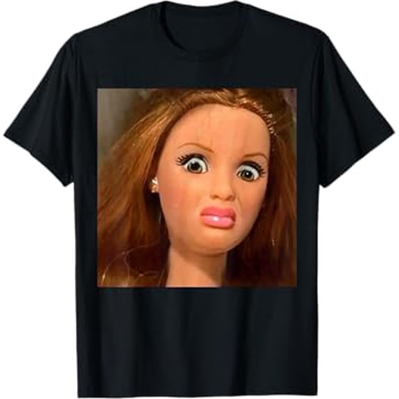 Funny Doll Face Meme Expression Hilarious Sarcastic T-Shirt