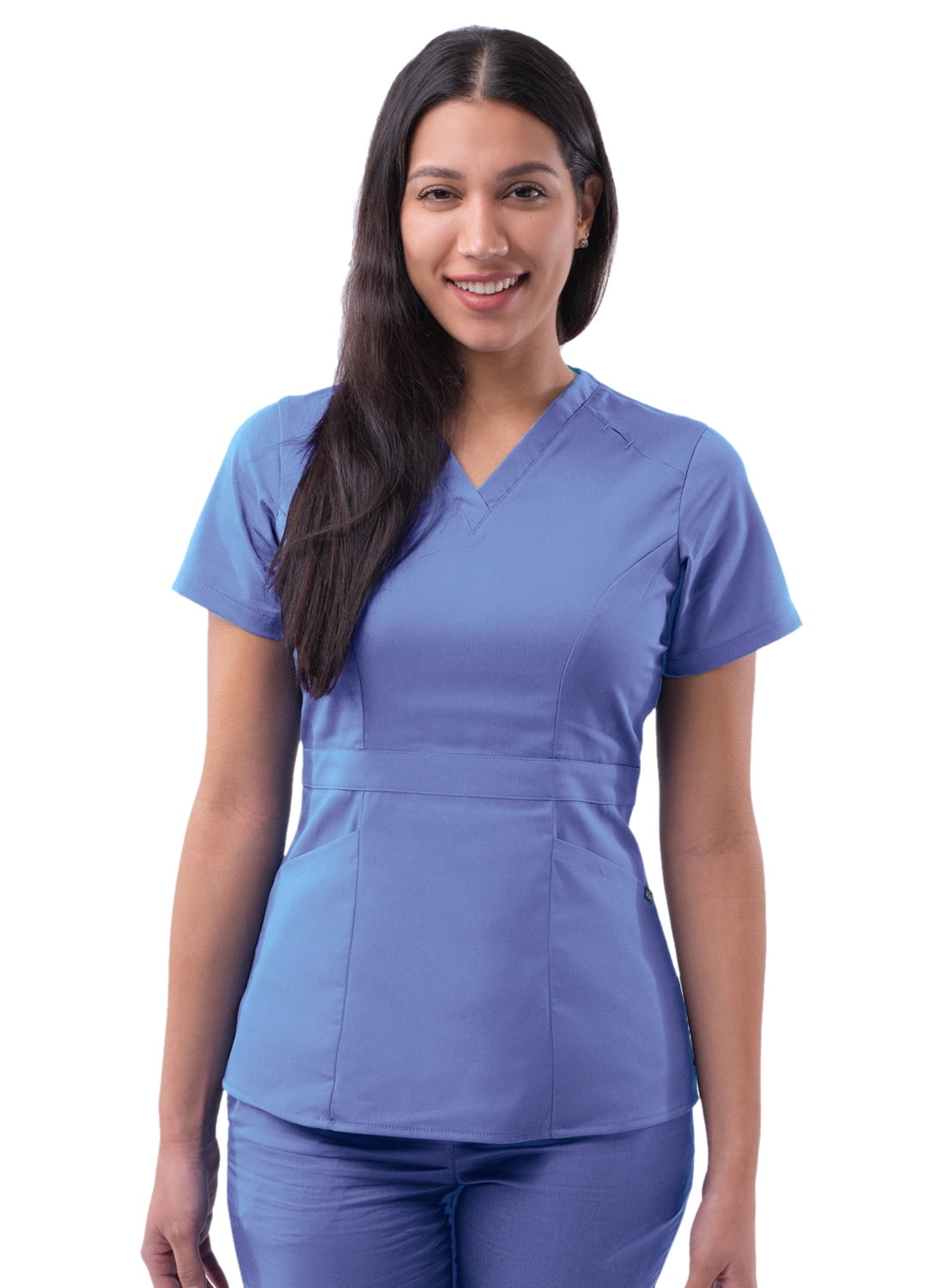 Adar Pro Scrubs For Women Tailored Peplum Scrub Top