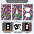 thumbnail image 3 of Yayeee Blank Wall Plate Cover 1-Gang 4.5"x2.7" Home Unused Decorative Outlet, Colorful Plaid, 3 of 7