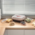 thumbnail image 4 of Genicook 10pc Rectangular Borosilicate Glass Set with Oven-Safe Baker & Carry Handle (5 Container Set), 4 of 4