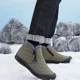 thumbnail image 4 of Botas de nieve para hombre, zapatos cálidos de piel de gran tamaño para invierno, botines largos de felpa, zapatillas informales para exteriores Unisex, botas antideslizantes duraderas, 4 of 5