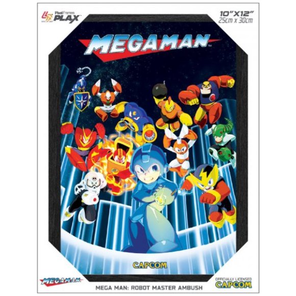 Pixel Frames Plax Mega Man Robot Master Ambush 10" X 12" Lenticular 3D Art