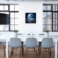 thumbnail image 5 of HFDF Earth Poster Canvas Wall Art - Earthrise from the Moon Outer Space Patg Home Office Universe Decor Art Prt Modern Pictures for Livg Room Bedroom Decoration Ready to Hang 18x12inch Framed, 5 of 6