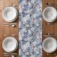 thumbnail image 4 of Table Runner 72 Inches Long for Kitchen Dining, Palm Leaves Dresser Scarf Farmhouse, Dining Table Decorations for Wedding/Parties, Spring Tropical Leaf Botanical Vintage Blue 13 x 72 In, 4 of 8
