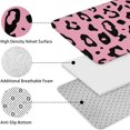thumbnail image 5 of Pink and Black Of Leopard Print Bathroom Rugs Sets 3 Piece,Toilet Cover Set,Absorbent Non Slip Bathroom Mats Sets with U-Shaped Contour Rug Toilet Rug Set, 5 of 5