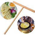 thumbnail image 1 of Flmtop Crepe Maker Pancake Batter Wooden Spreader Stick Home Kitchen Tool Kit DIY, 1 of 7
