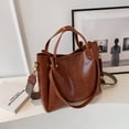 thumbnail image 1 of Bolso de mano de cuero para mujer, Cartera de hombro de gran capacidad, Simple, a la moda, 2023, 1 of 5