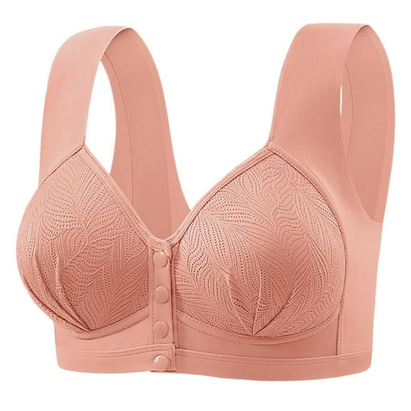 FYDUU Comfort Bras for Women New Women's Front Closure Bras No Underwire Push Up Bra Fixed Cup Bra Beauty Back No Top Thin Bra Seamless Push Up Bras