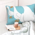 thumbnail image 4 of Salouo Three White Geese Pattern Pillow Cases,1PC Pillow Covers with Envelope Closure Decorative Pillow Case for Bed Couch,Pillows Not Included-14"x20", 4 of 6