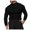 Black, variant on Mens Oversized T Shirt Men's Winter Velvet Solid Color Long Sleeved T Shirt Men's Bottoming Shirt Close Fitting Semi High Men's Models Brown XS