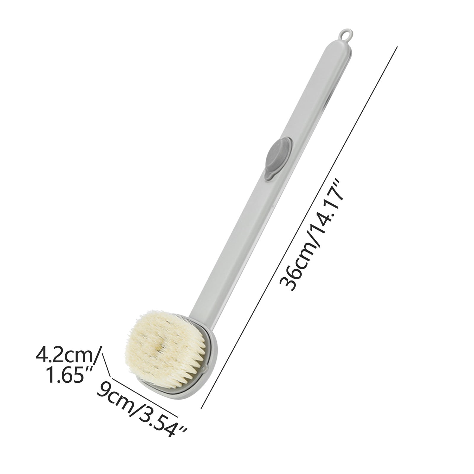 Funicet Scrub Bath Brush Bath Brush Long Handle Rub Bath Brush Bath Soft Hair Back Bath Brush