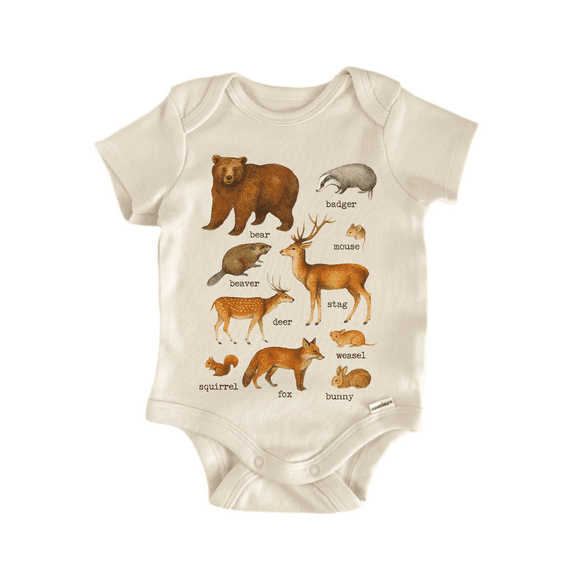 Woodland Animal Critters - Baby Bodysuit