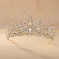 thumbnail image 1 of Nvzi Tiara de boda para novia, diadema de princesa, corona de novia, joyería para el cabello con diamantes de imitación de cristal,graduación, boda, fiesta de disfraces (blanco), 1 of 4