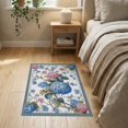 thumbnail image 3 of ODIKA 2'x3' Washable Doormat Hydrangea Botanical Plaid Lattice Pink Cluster Eucalyptus Border for Entryway, Kitchen, Laundry Room, Non-Slip, Low Pile, 3 of 7