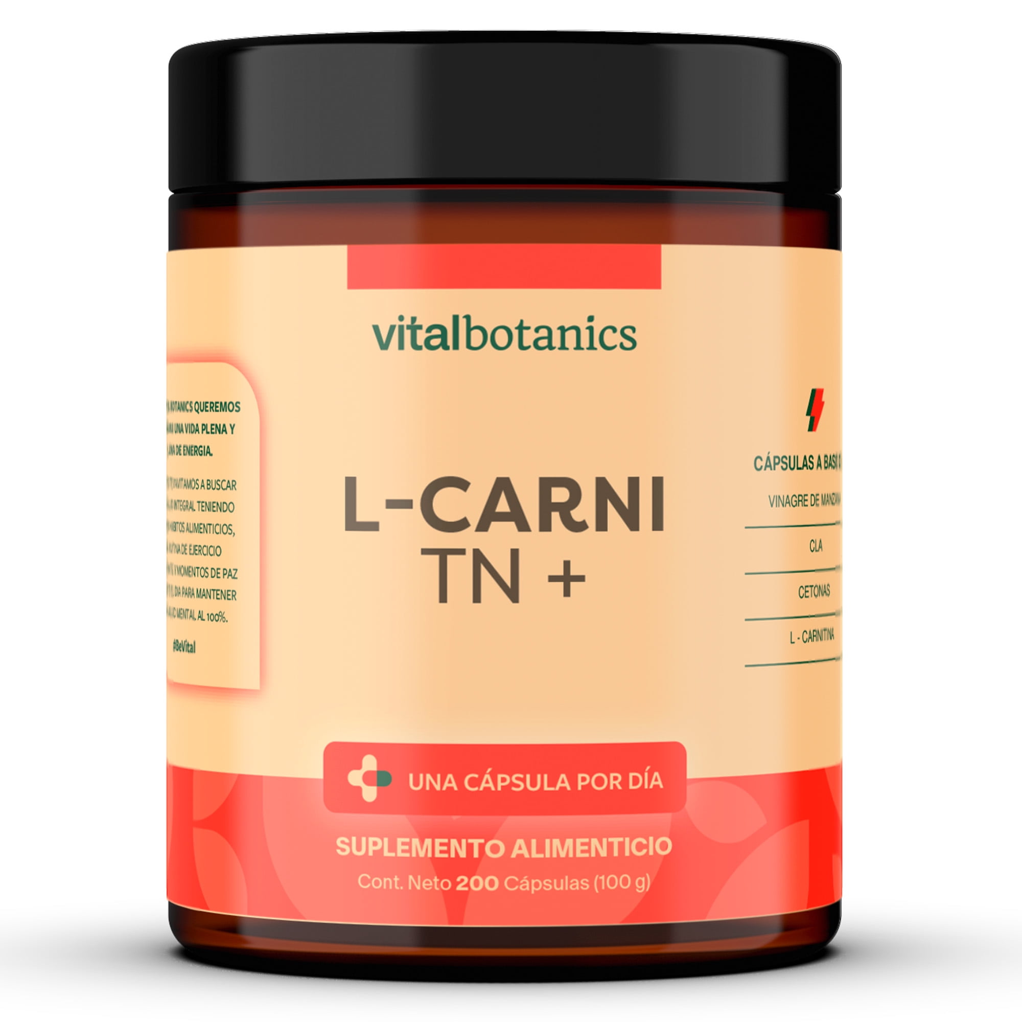 Suplemento CLA L-Carnitina Cetonas Vinagre de Manzana 60 Capsulas  VITALBOTANICS