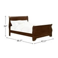 thumbnail image 4 of Pemberley Row Wood Cherry Sleigh Bed Rectangular 50"H x 62.5"W x 88.5"D Unassembled, 4 of 7