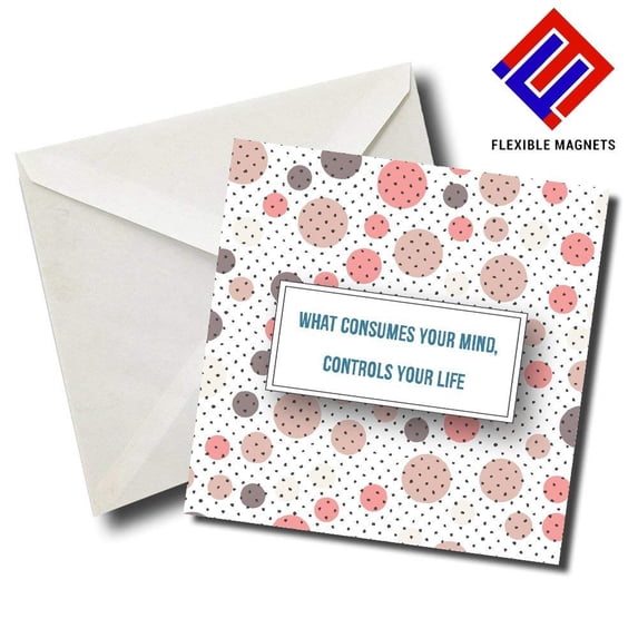 What Consumes Your Mind, Controls Your Life Inspirational Quote Magnet for refrigerator. Great Gift! By Flexible Magnets 