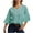 Mint Green, variant on Tops for Women Trendy V Neck 3/4 Flare Sleeve Blouse Solid Color Dressy Shirts Casual Loose Summer Cute Tops