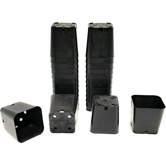 2 Inch Plastic Planters/Pots - Black (25)…