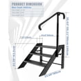 thumbnail image 4 of 3-Step Foldable RV Step Stool with Handrail - Heavy-Duty Outdoor Camper Steps for Travel Trailer, Mobile Home, Spa & High Reach, 4 of 6