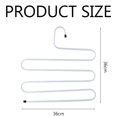thumbnail image 5 of Organizador de armario que ahorra espacio, capacidad de 20 kg, percha para pantalones antideslizante de 5 niveles de color blanco, 5 of 5
